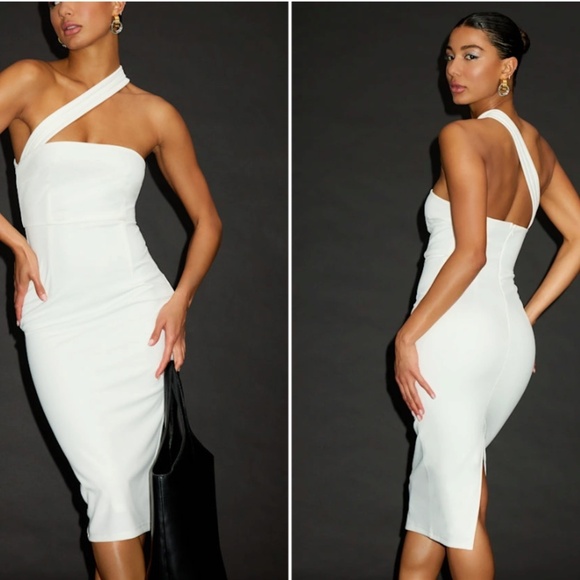 LULU's Bridal Sexy Bachelorette Bridal Shower Engagement Party Midi Dress - Picture 1 of 7
